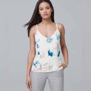 White House Black Market Floral Printed Cami Top NWT
